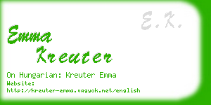 emma kreuter business card